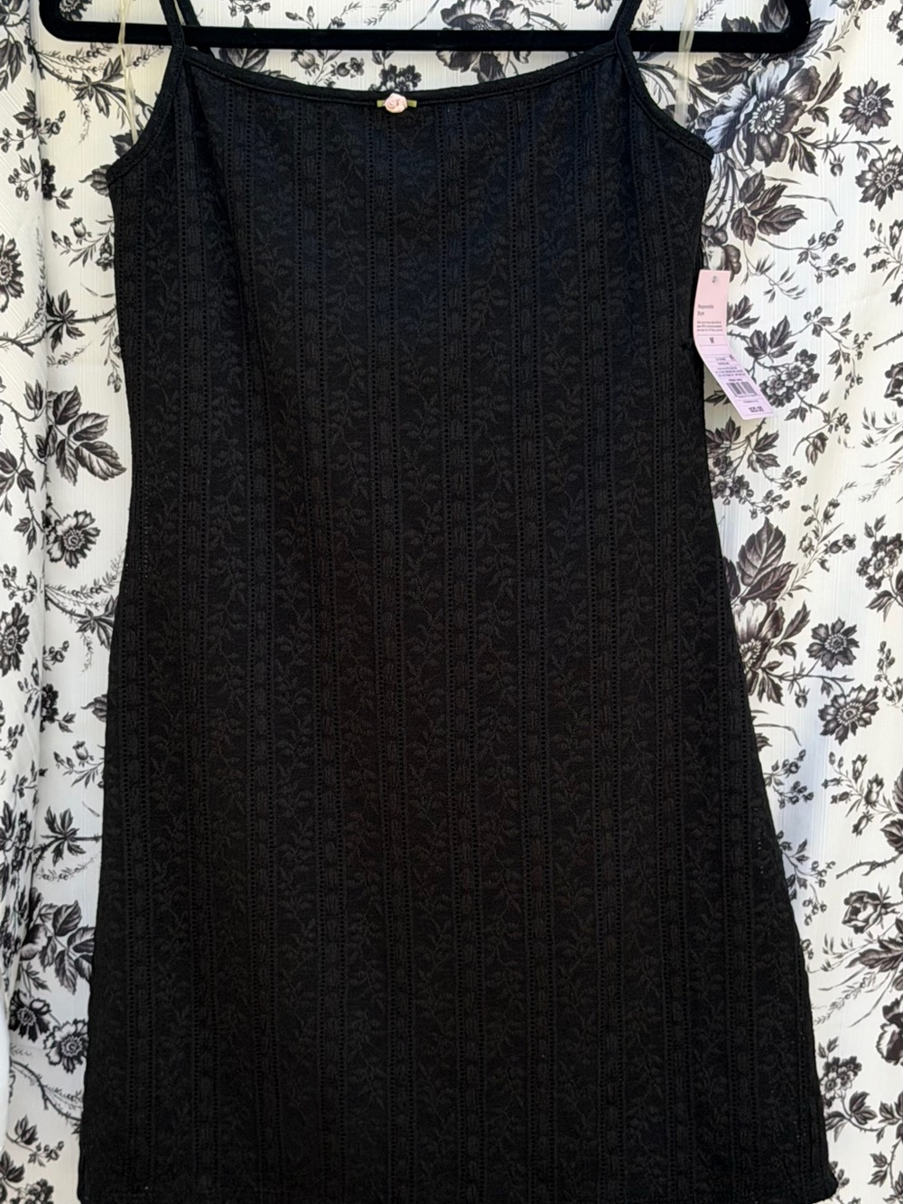 Black Lace Slip Dress -